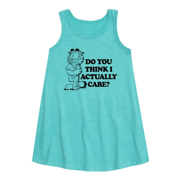 Garfield - Do You Think I Actually Care - Toddler & Youth Girls A-line Dress