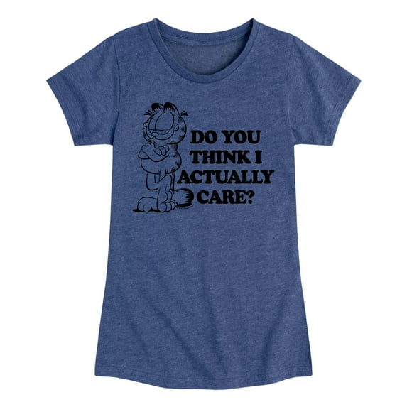 Garfield - Do You Think I Actually Care - Toddler & Youth Girls Short Sleeve Graphic T-Shirt