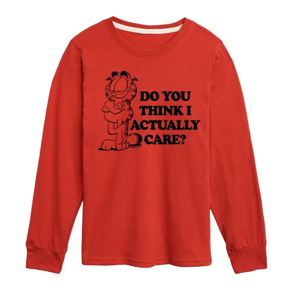 Garfield - Do You Think I Actually Care - Toddler & Youth Long Sleeve Graphic T-Shirt