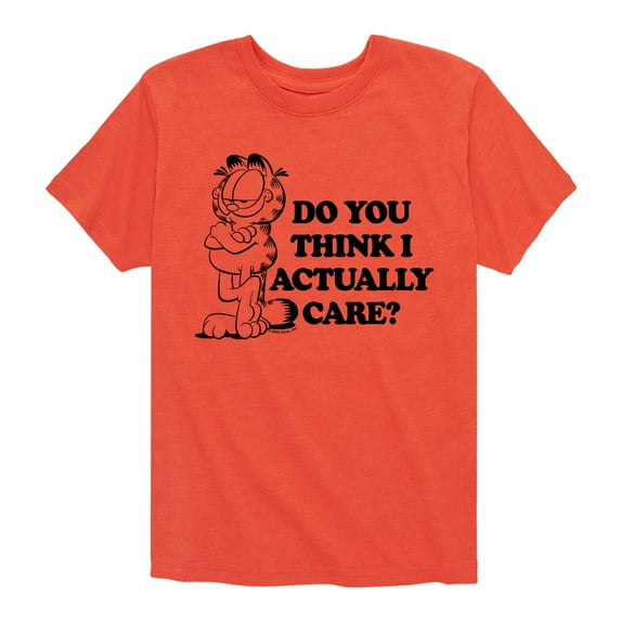 Garfield - Do You Think I Actually Care - Toddler & Youth Short Sleeve Graphic T-Shirt