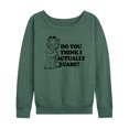 thumbnail image 1 of Garfield - Do You Think I Actually Care - Women's Lightweight French Terry Long Sleeve Shirt, 1 of 5