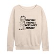 thumbnail image 1 of Garfield - Do You Think I Actually Care - Women's Lightweight French Terry Long Sleeve Shirt, 1 of 5