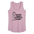 thumbnail image 1 of Garfield - Do You Think I Actually Care - Women's Racerback Tank Top, 1 of 5