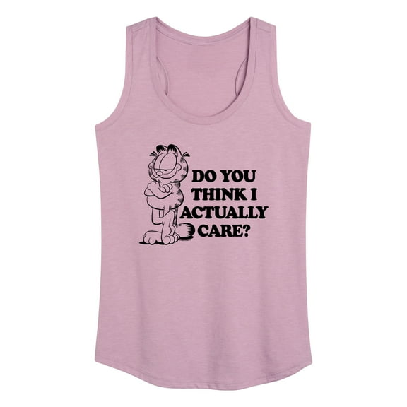 Garfield - Do You Think I Actually Care - Women's Racerback Tank Top