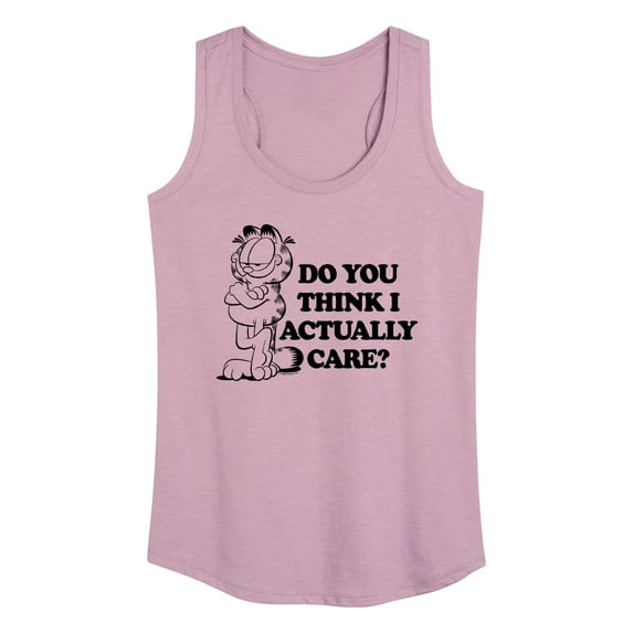 Garfield - Do You Think I Actually Care - Women's Racerback Tank Top