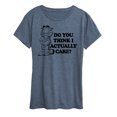 thumbnail image 1 of Garfield - Do You Think I Actually Care - Women's Short Sleeve Graphic T-Shirt, 1 of 5