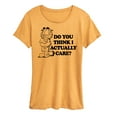 thumbnail image 1 of Garfield - Do You Think I Actually Care - Women's Short Sleeve Graphic T-Shirt, 1 of 1