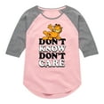 thumbnail image 1 of Garfield - Don't Know Don't Care - Toddler And Youth Girls Raglan Graphic T-Shirt, 1 of 5