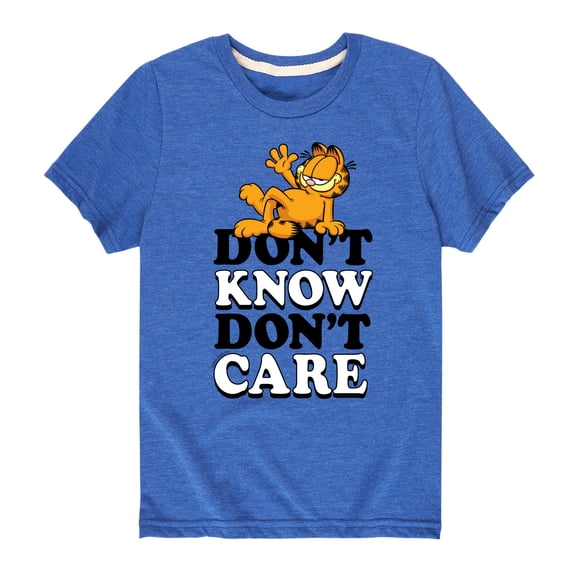 Garfield - Don't Know Don't Care - Toddler And Youth Short Sleeve Graphic T-Shirt