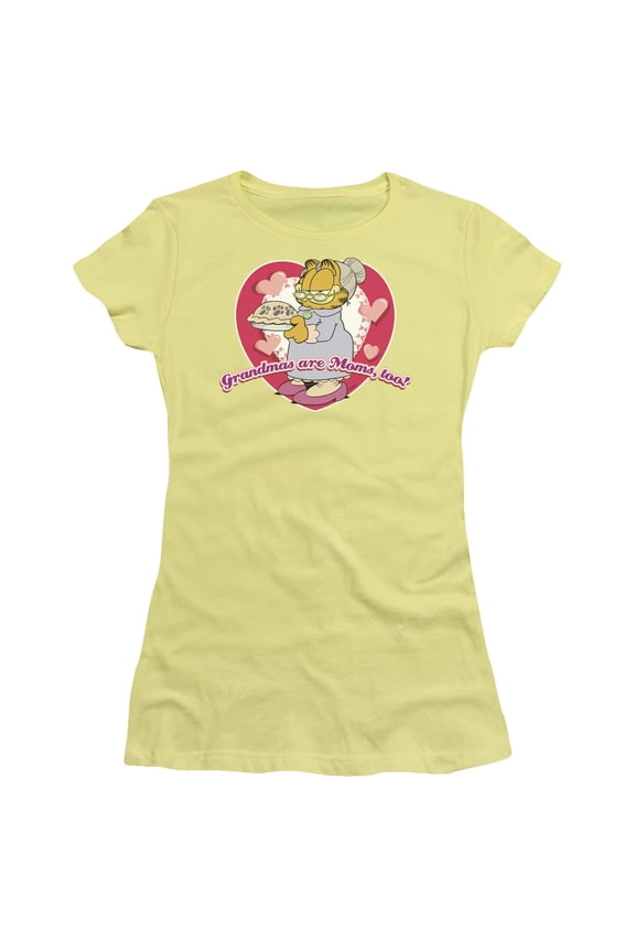 Garfield - Dont Forget Grandma - Juniors Teen Girls Cap Sleeve Shirt - Large