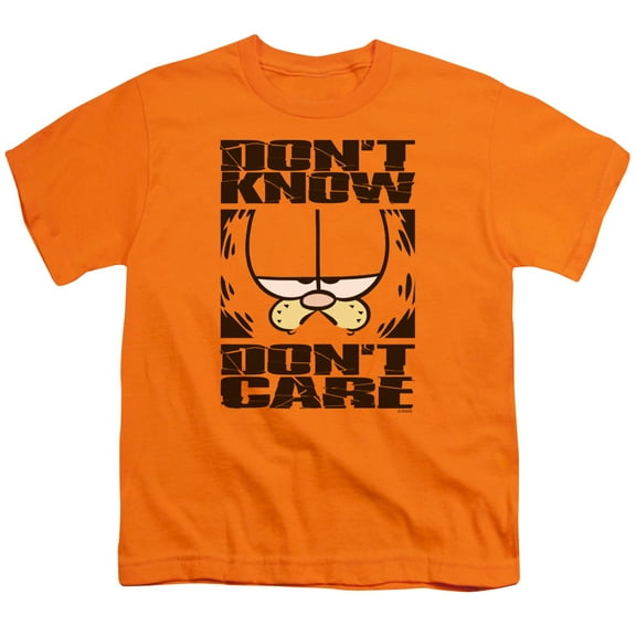 Garfield - Dont Know Dont Care - Youth Short Sleeve Shirt - Small