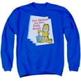 thumbnail image 1 of Garfield Duly Noted Adult Crewneck Sweatshirt Royal Blue, 1 of 1