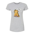 thumbnail image 1 of Garfield - Exercise Bad Mood Thought Bubble - Juniors Fitted Graphic T-Shirt, 1 of 5