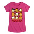 thumbnail image 1 of Garfield - Faces Grid - Toddler And Youth Girls Short Sleeve Graphic T-Shirt, 1 of 1