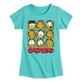 thumbnail image 1 of Garfield - Faces Grid - Toddler And Youth Girls Short Sleeve Graphic T-Shirt, 1 of 5