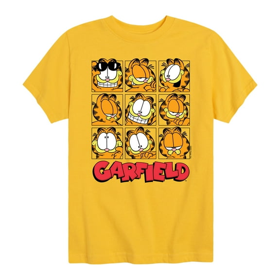 Garfield - Faces Grid - Toddler And Youth Short Sleeve Graphic T-Shirt