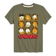 thumbnail image 1 of Garfield - Faces Grid - Toddler And Youth Short Sleeve Graphic T-Shirt, 1 of 5