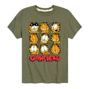 GARFIELD - Faces Grid - Toddler And Youth Short Sleeve Graphic T-Shirt