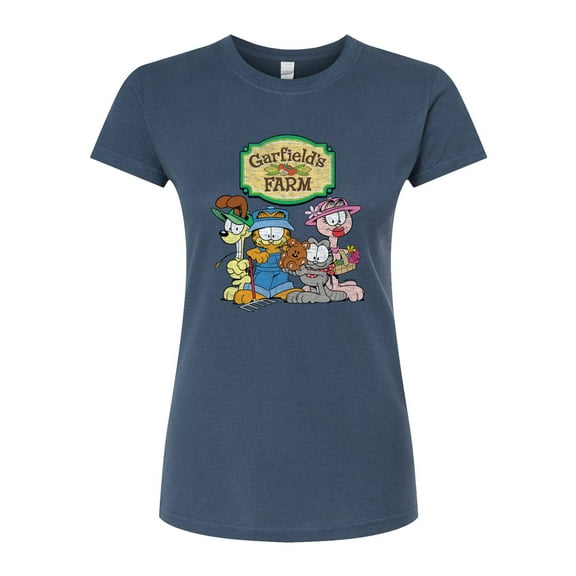 Garfield - Farm Group - Juniors Fitted Graphic T-Shirt
