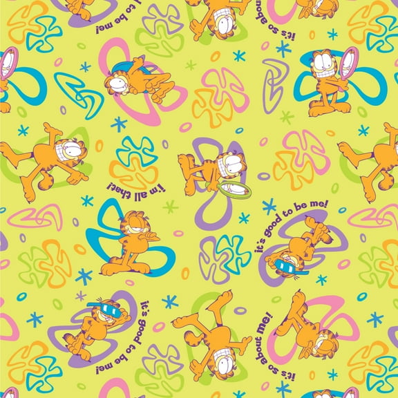 Garfield Flower Pattern Premium Roll Gift Wrap Wrapping Paper