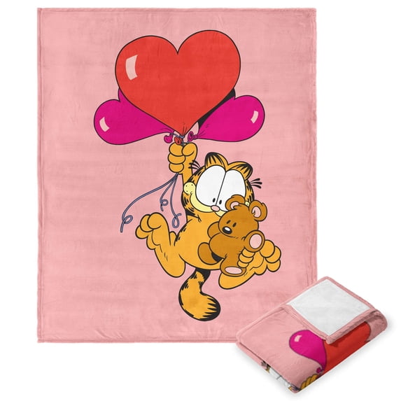 Garfield Fly Away Nickelodeon Kids Silk Touch Throw Blanket, 50 x 60 inches Pink