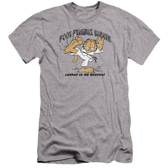 Garfield - Foot Fungus Karate - Premium Slim Fit Short Sleeve Shirt - XX-Large