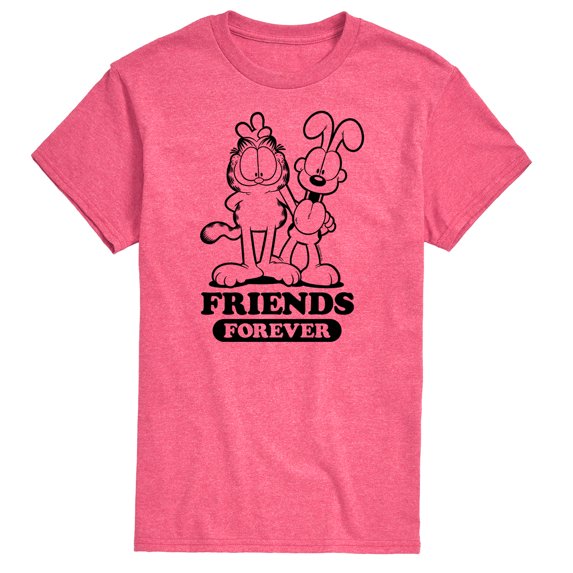 Garfield - Friends Forever Garfield and Odie - Men's Short Sleeve Graphic T-Shirt