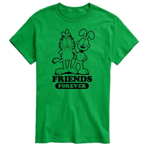Garfield - Friends Forever Garfield and Odie - Men's Short Sleeve Graphic T-Shirt