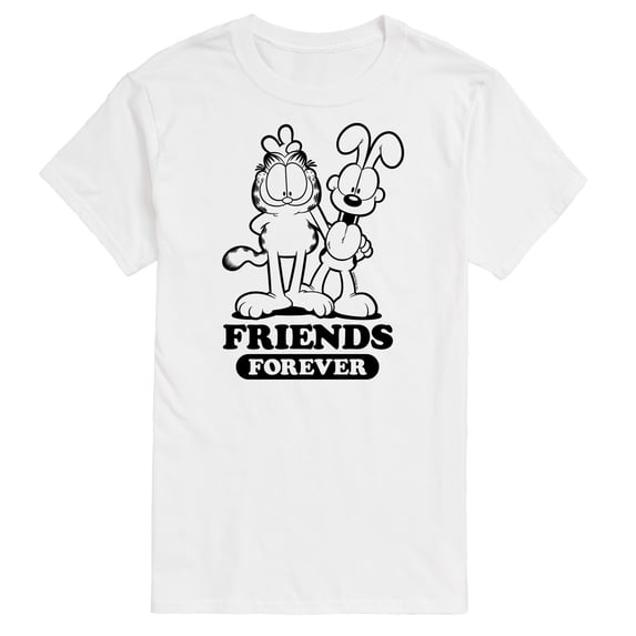 Garfield - Friends Forever Garfield and Odie - Men's Short Sleeve Graphic T-Shirt