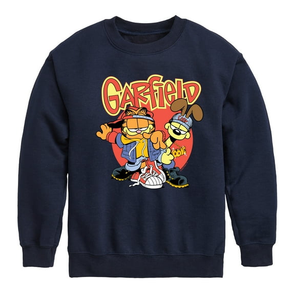 Garfield - Garf And Odie Logo - Toddler & Youth Crewneck Fleece Sweatshirt