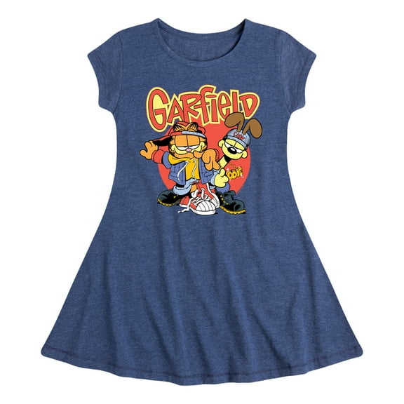 Garfield - Garf And Odie Logo - Toddler & Youth Girls Fit & Flare Dress