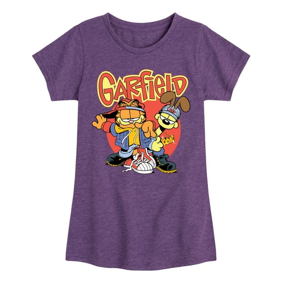 Garfield - Garf And Odie Logo - Toddler & Youth Girls Short Sleeve Graphic T-Shirt