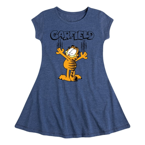 Garfield - Garf Cat Scratches - Toddler & Youth Girls Fit & Flare Dress