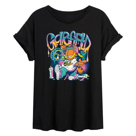 Garfield - Garf Graffiti - Women's Oversized Graphic T-Shirt