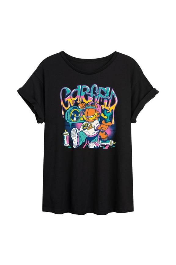 - Garf Graffiti - Women's Oversized Graphic T-Shirt
