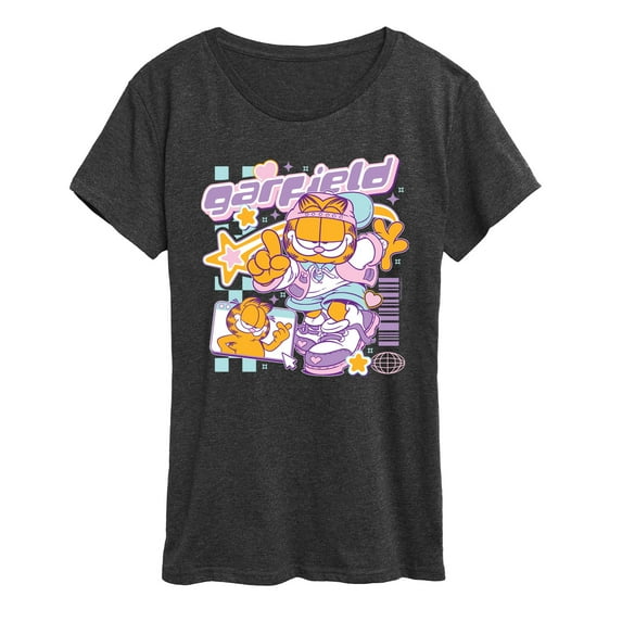 Garfield - Garf Kawaii Y2K - Ladies Short Sleeve Graphic T-Shirt