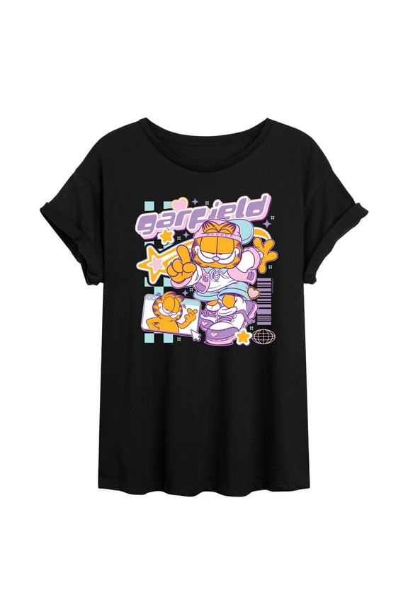 - Garf Kawaii Y2K - Women's Oversized Graphic T-Shirt