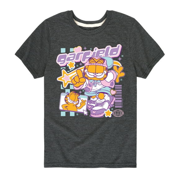 Garfield - Garf Kawaii Y2K - Youth And Toddler Short Sleeve Graphic T-Shirt