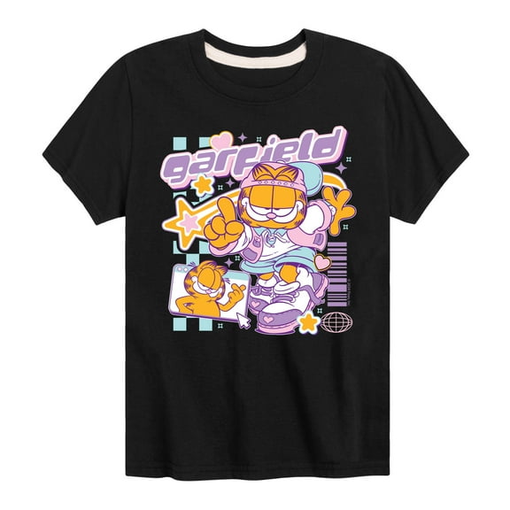 Garfield - Garf Kawaii Y2K - Youth And Toddler Short Sleeve Graphic T-Shirt