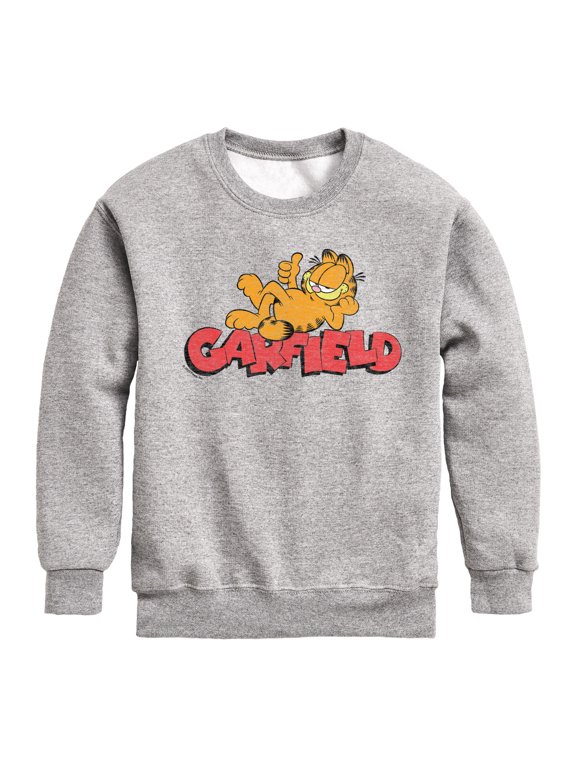 - Garf Laying Boys' Graphic Long Sleeve Fleece Sweatshirt