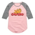 thumbnail image 1 of Garfield - Garf Laying - Toddler & Youth Girls Raglan Graphic T-Shirt, 1 of 5