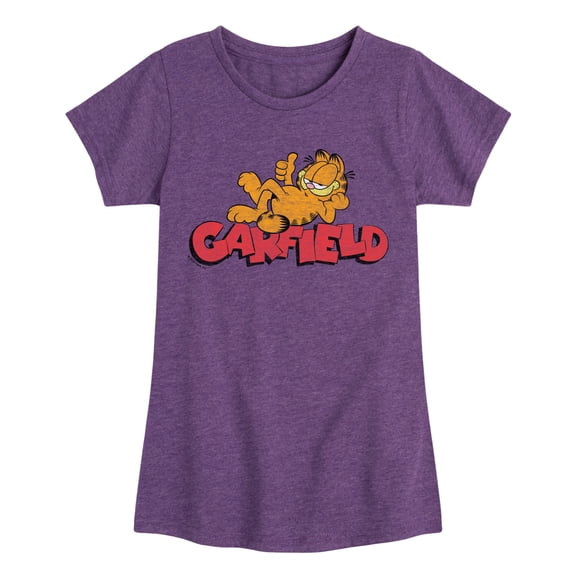 Garfield - Garf Laying Girls' Fitted Short Sleeve Graphic T-Shirt