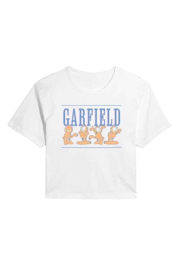 - Garf Lineup - Juniors Cropped Graphic T-Shirt