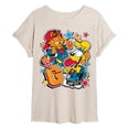thumbnail image 1 of Garfield - Garf Odie Stickers - Juniors Oversized Graphic T-Shirt, 1 of 4