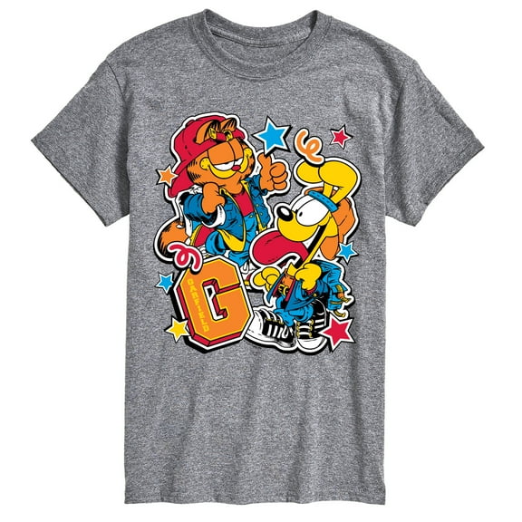 Garfield - Garf Odie Stickers - Men's Short Sleeve Graphic T-Shirt