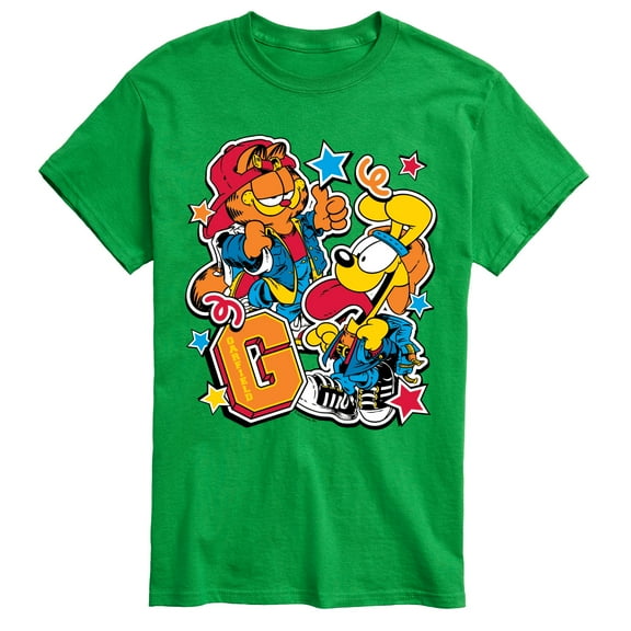 Garfield - Garf Odie Stickers - Men's Short Sleeve Graphic T-Shirt