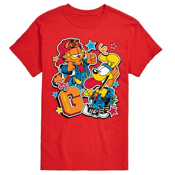 Garfield - Garf Odie Stickers - Men's Short Sleeve Graphic T-Shirt