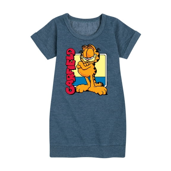 Garfield - Garf Pixel Square - Toddler & Youth Girls Fleece Dress