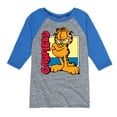 thumbnail image 1 of Garfield - Garf Pixel Square - Toddler & Youth Raglan Graphic T-Shirt, 1 of 4