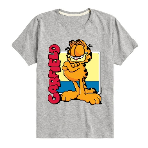 Garfield - Garf Pixel Square - Toddler & Youth Short Sleeve Graphic T-Shirt